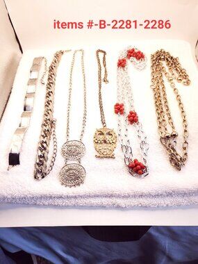 6 Necklaces, items # B- 2281-2286,. wt. 295 grams
